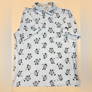 Puma - Large - Blue Golf Turtle Polo